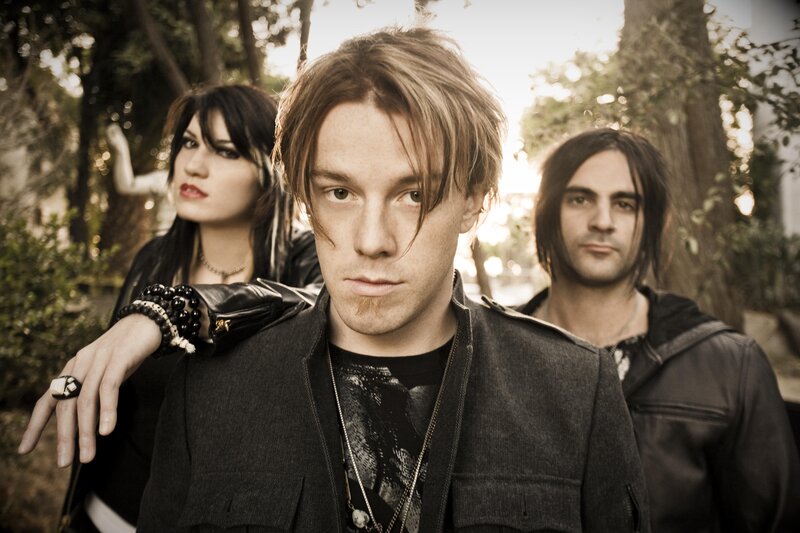 band members in a park