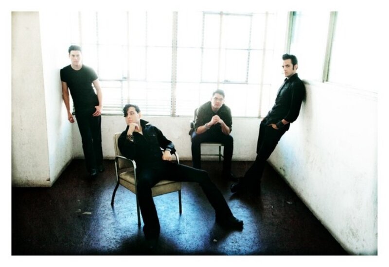 band members in a room