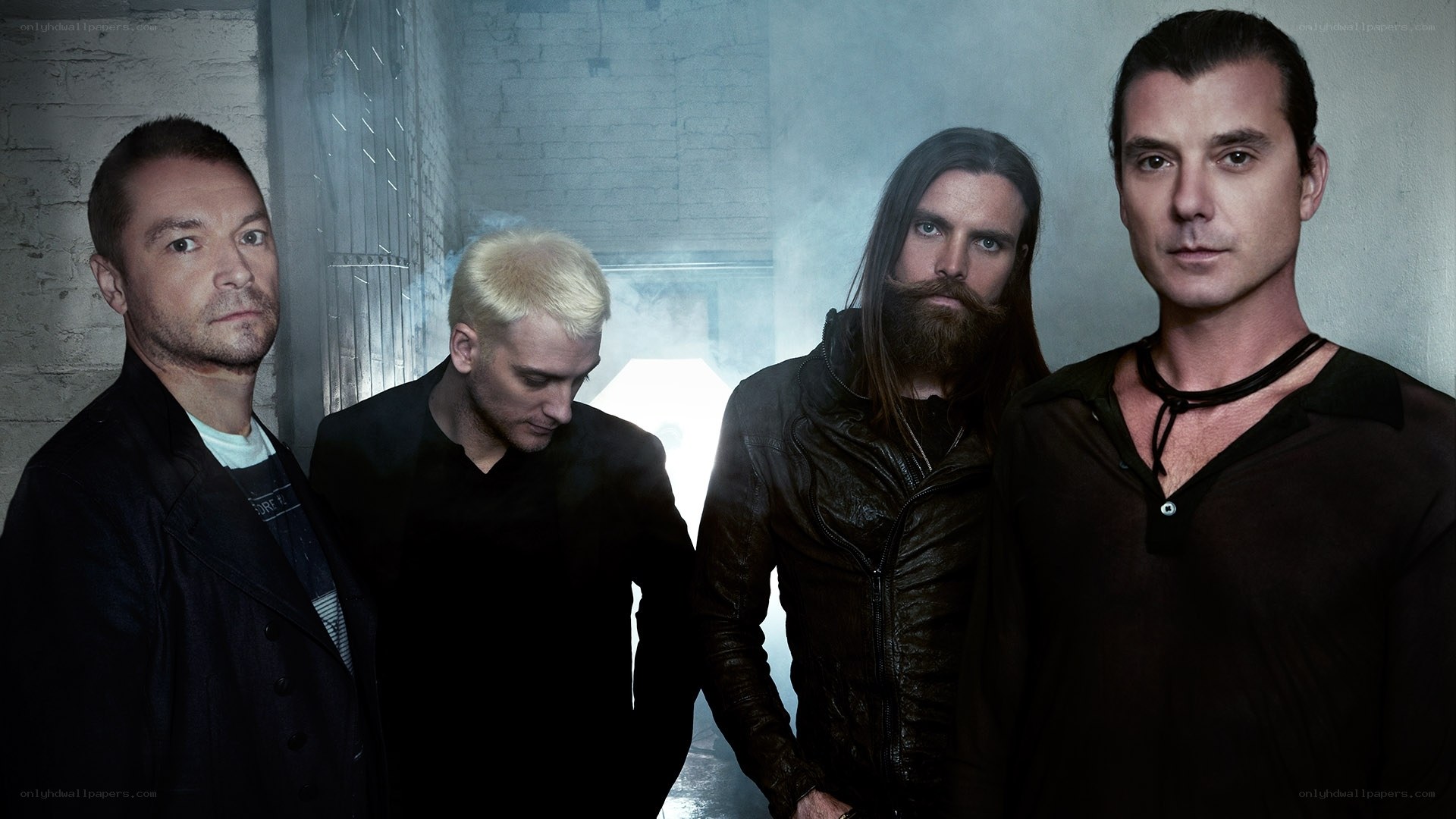 band members in a smoky room