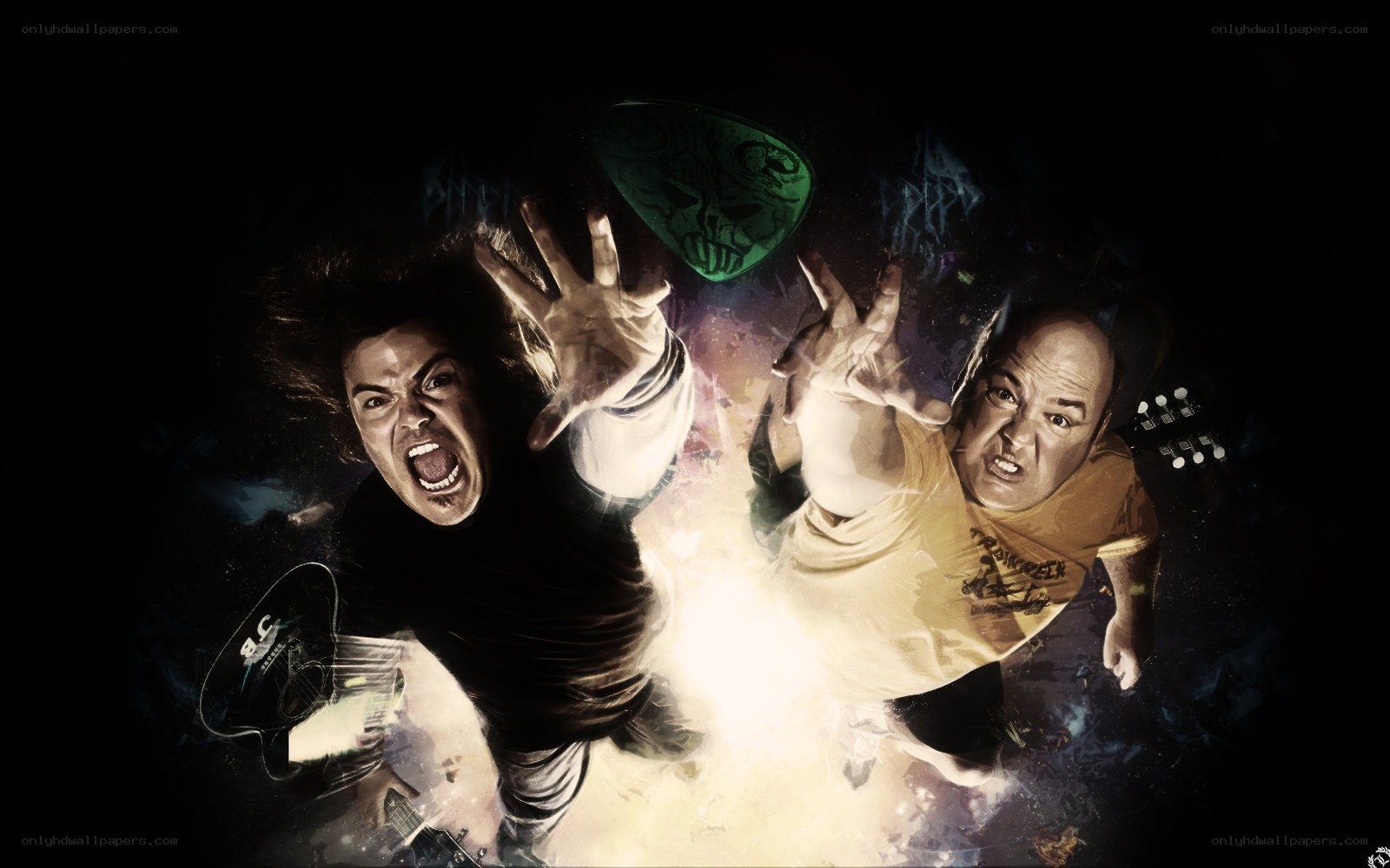 band members in action