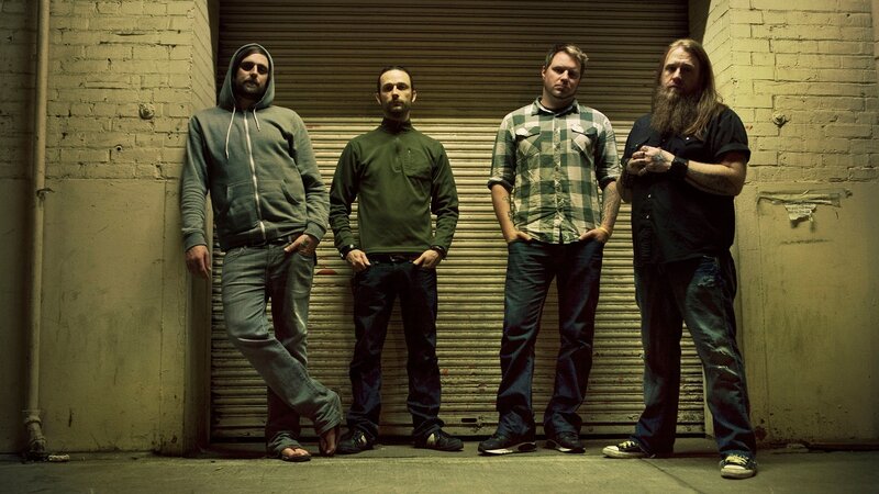 band members in alleyway