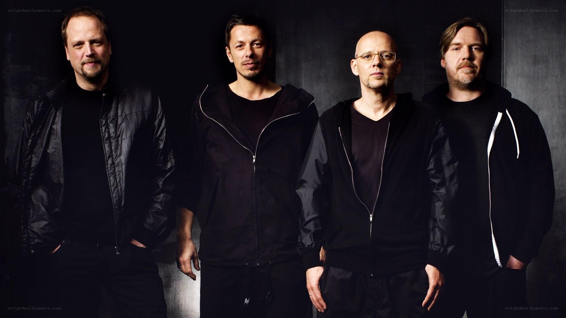 band members in black