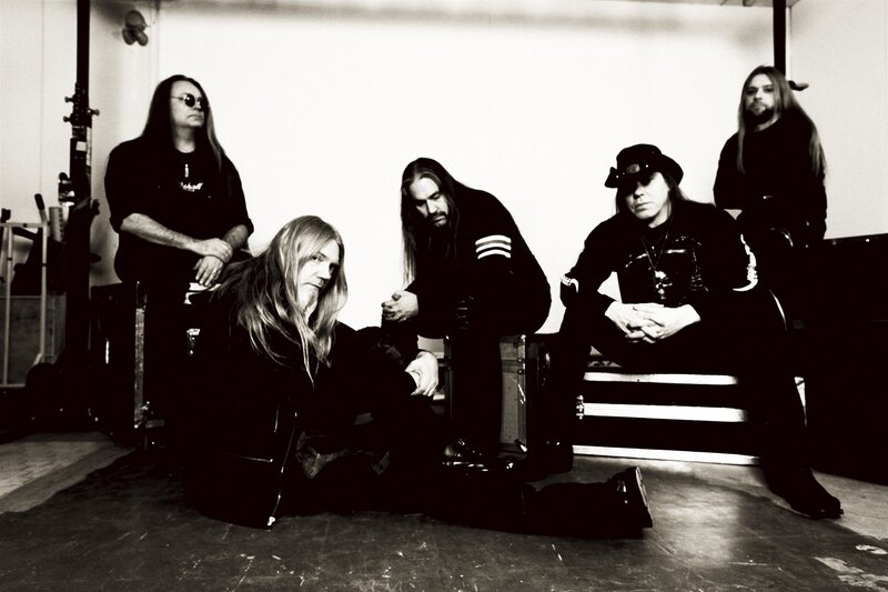 band members in black and white