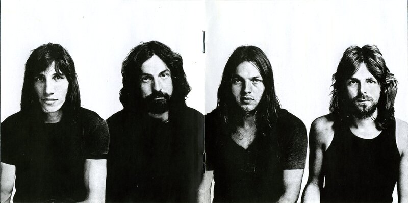band members in black and white