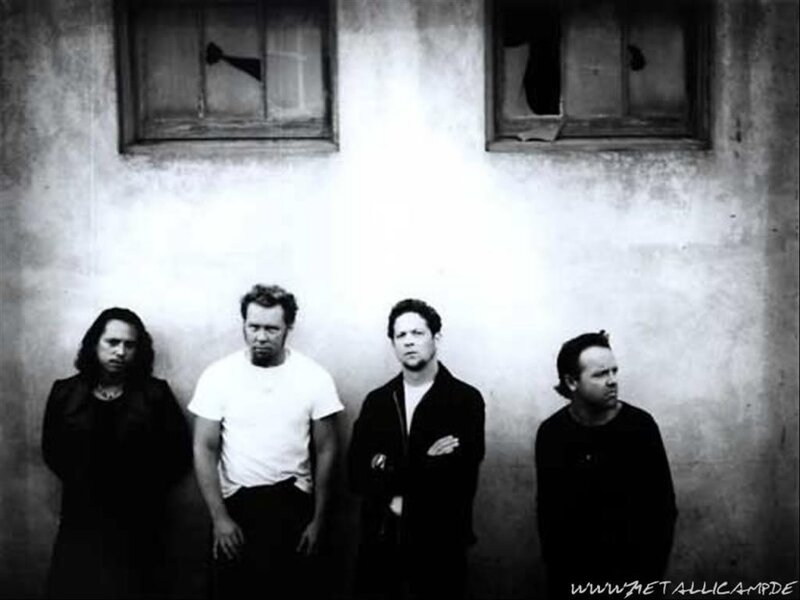 band members in black and white