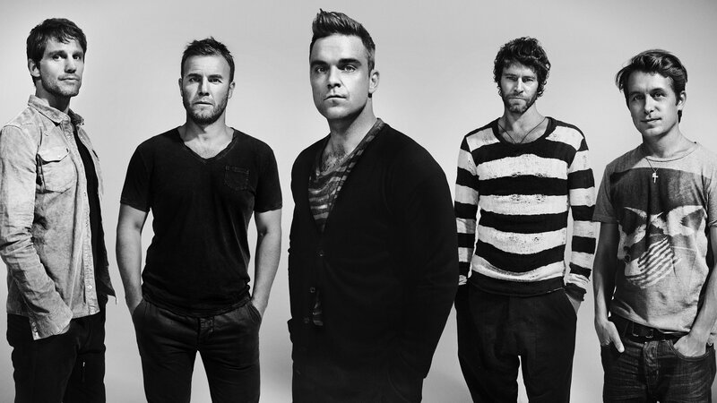 band members in black and white