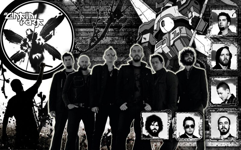 Band Members in Black and White — Dark, Digital Art