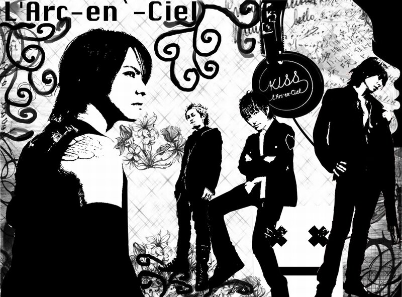 Band Members in Black and White — Dramatic, Illustration