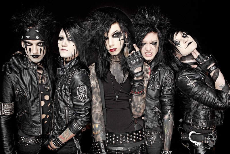 Band Members in Black Leather — Dramatic, Photograph, Leather Jackets