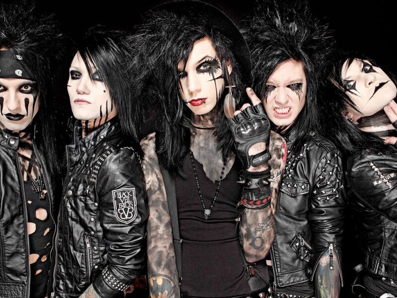 Band Members in Black Leather — Dramatic, Photograph
