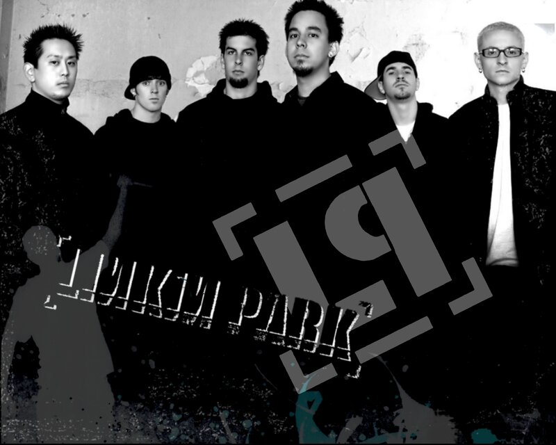 Band Members in Black — Serious, Photograph