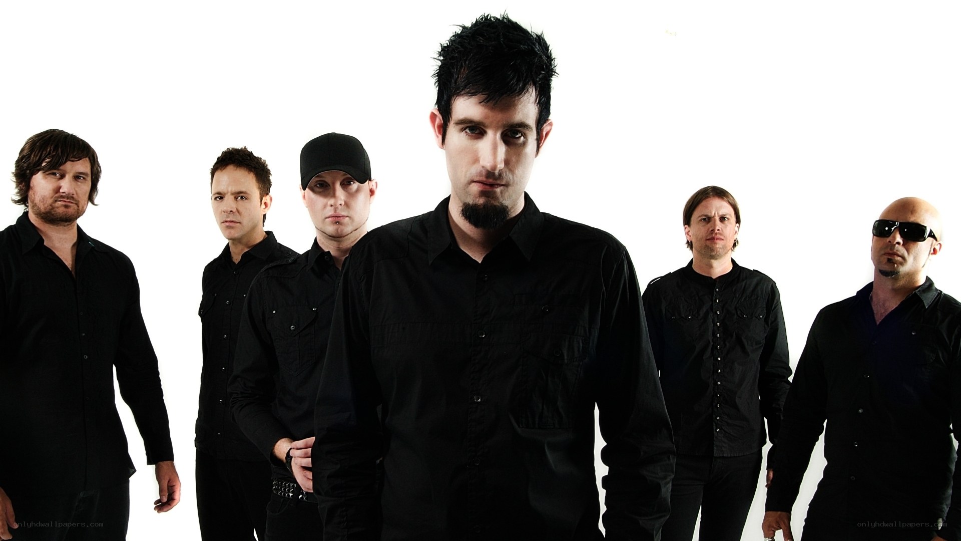 band members in black shirts
