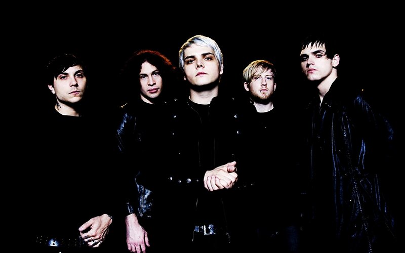 band members in black