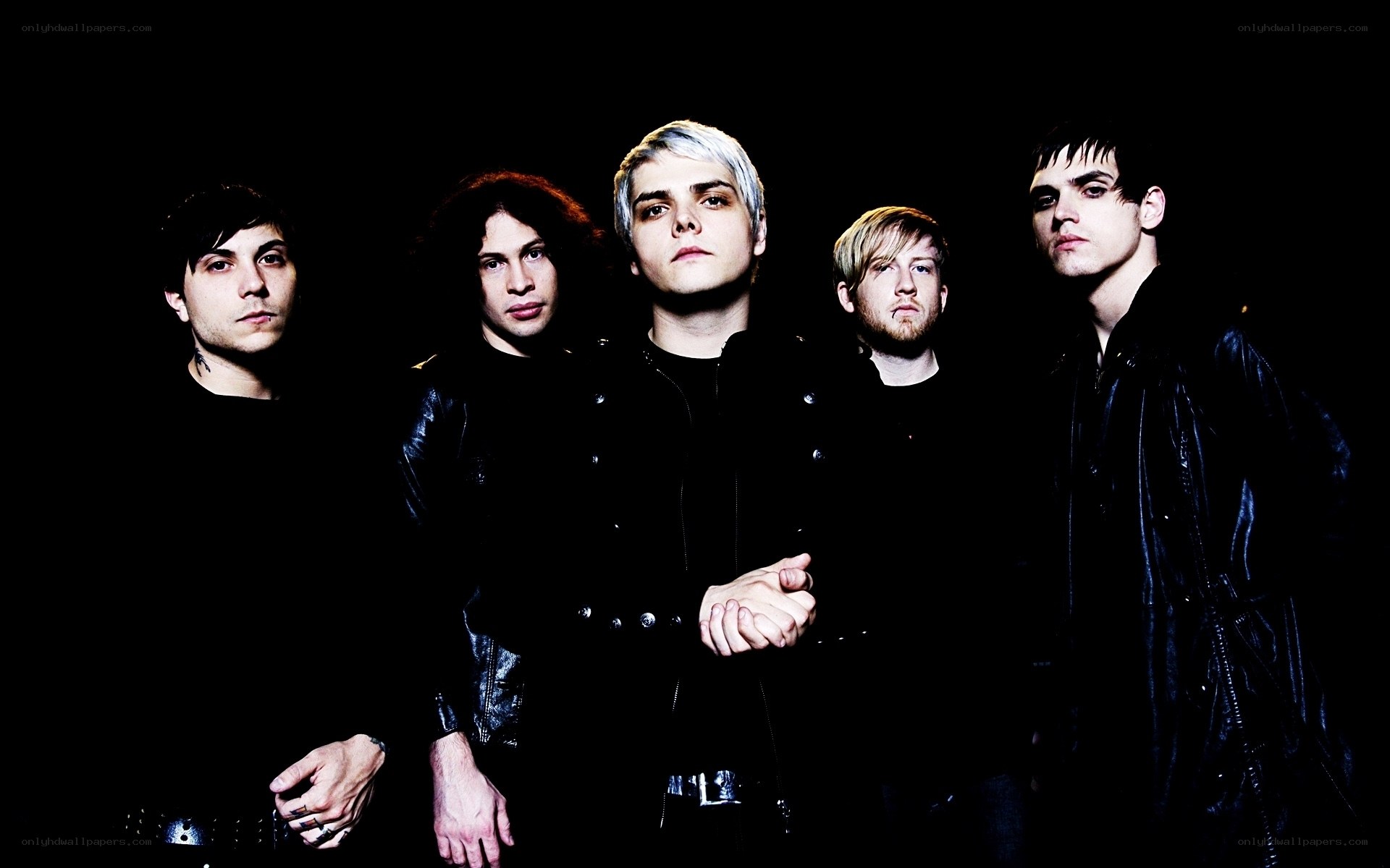 band members in black