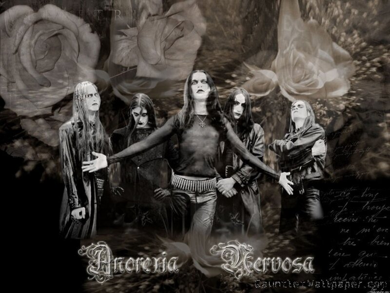 Band Members in Dark Clothing — Black, Dramatic, Photograph, Roses