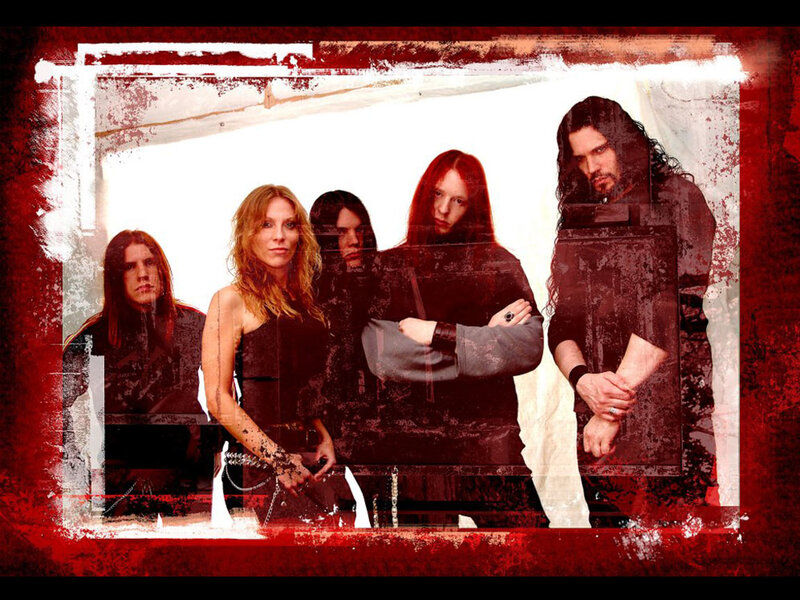 Band Members in Dark Clothing — Red