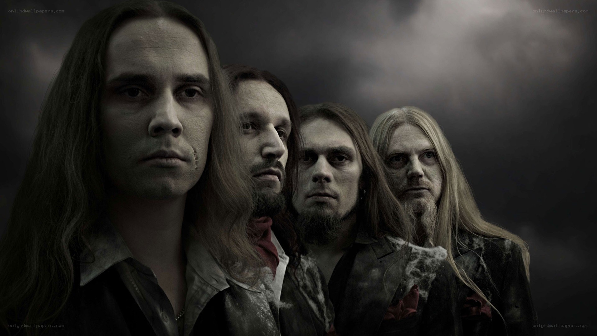 band members in dark setting