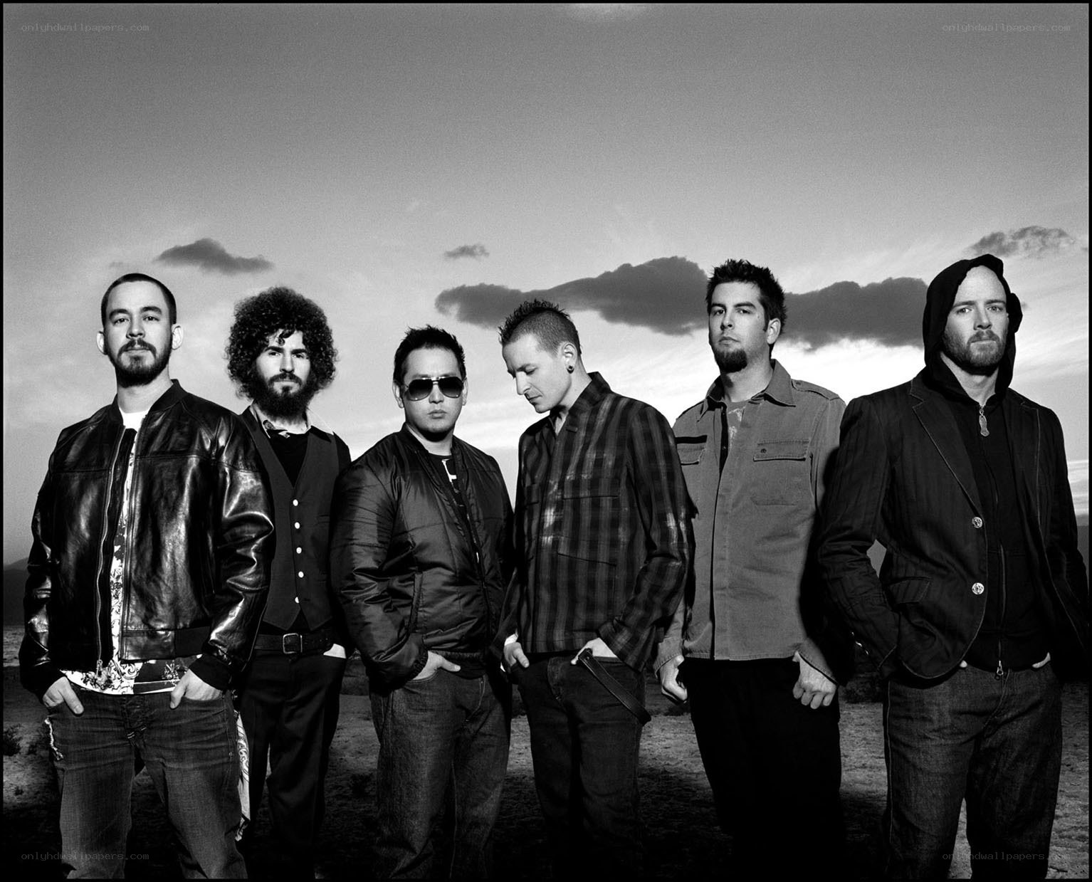 band members in desert