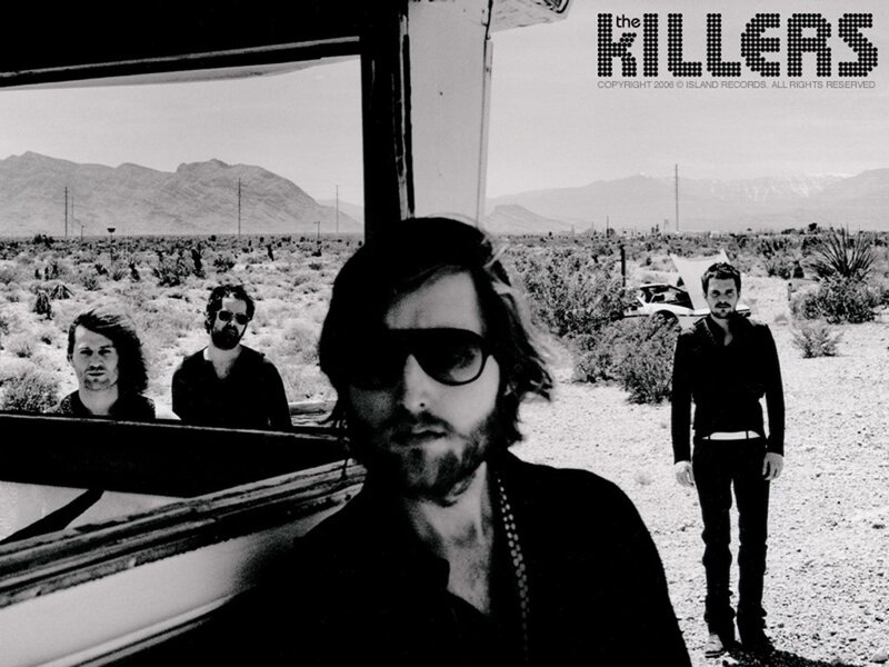 Band Members in Desert — Black, Dramatic, Afternoon
