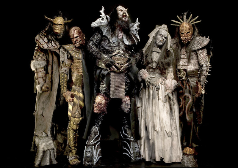 band members in elaborate costumes