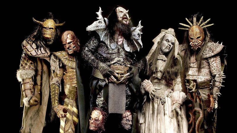 band members in elaborate costumes