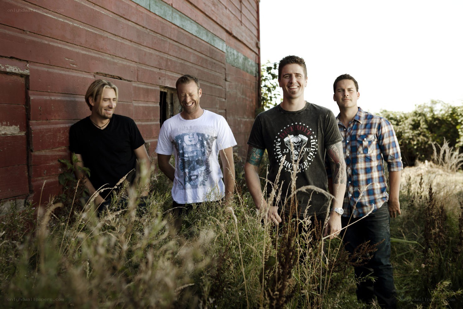 band members in field