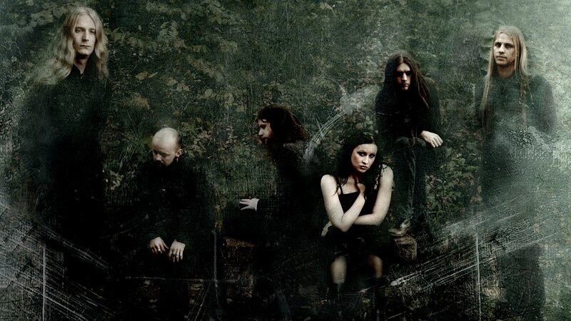 Band Members in Forest — Black, Somber