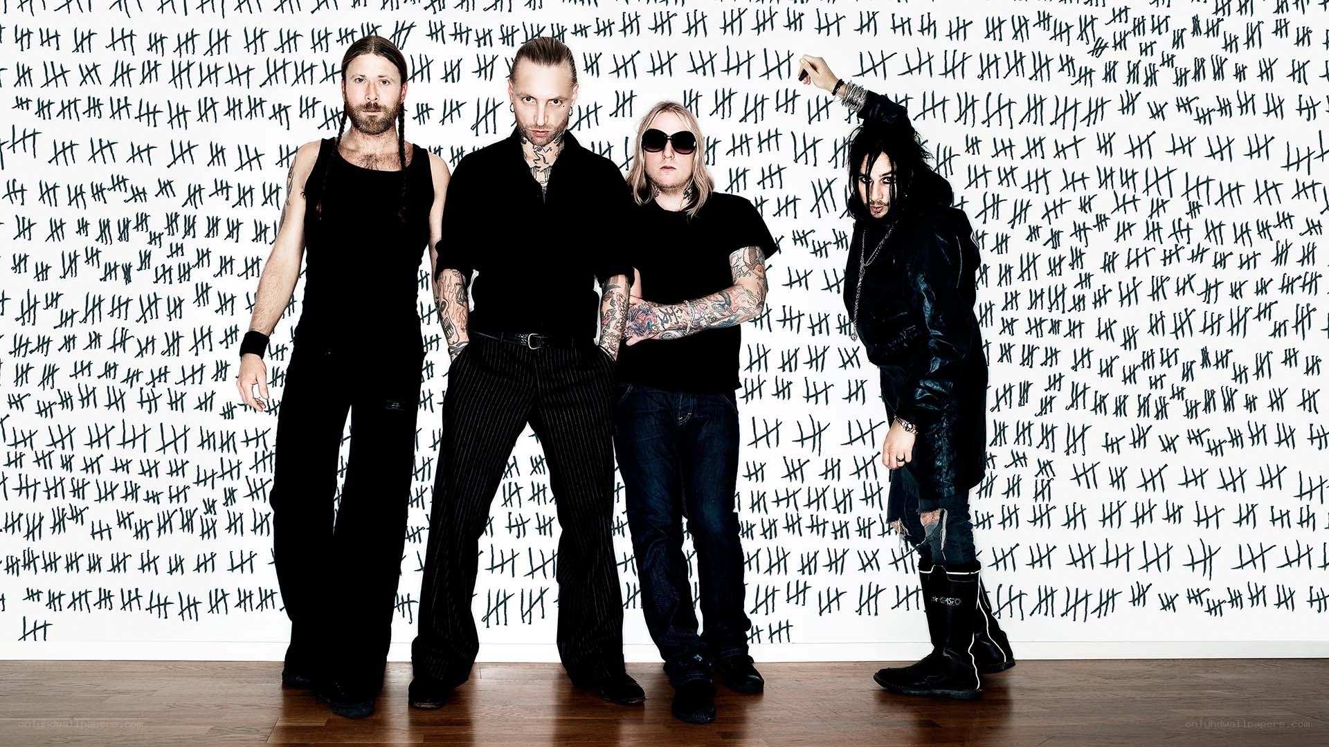 band members in front of tally marks