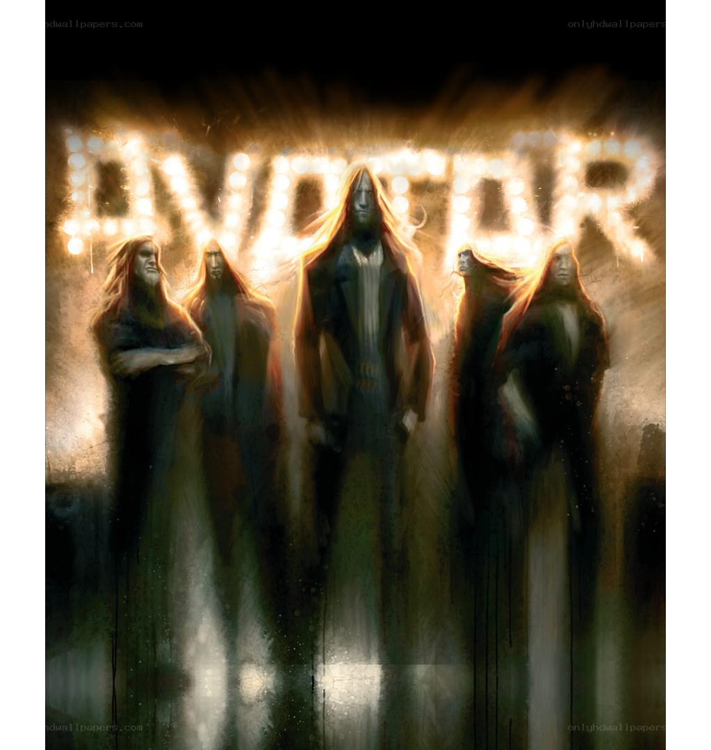 band members in glowing light