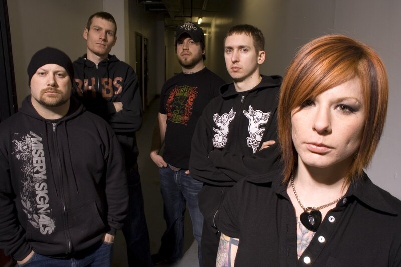 band members in hallway
