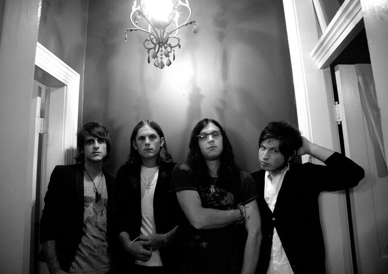 band members in hallway
