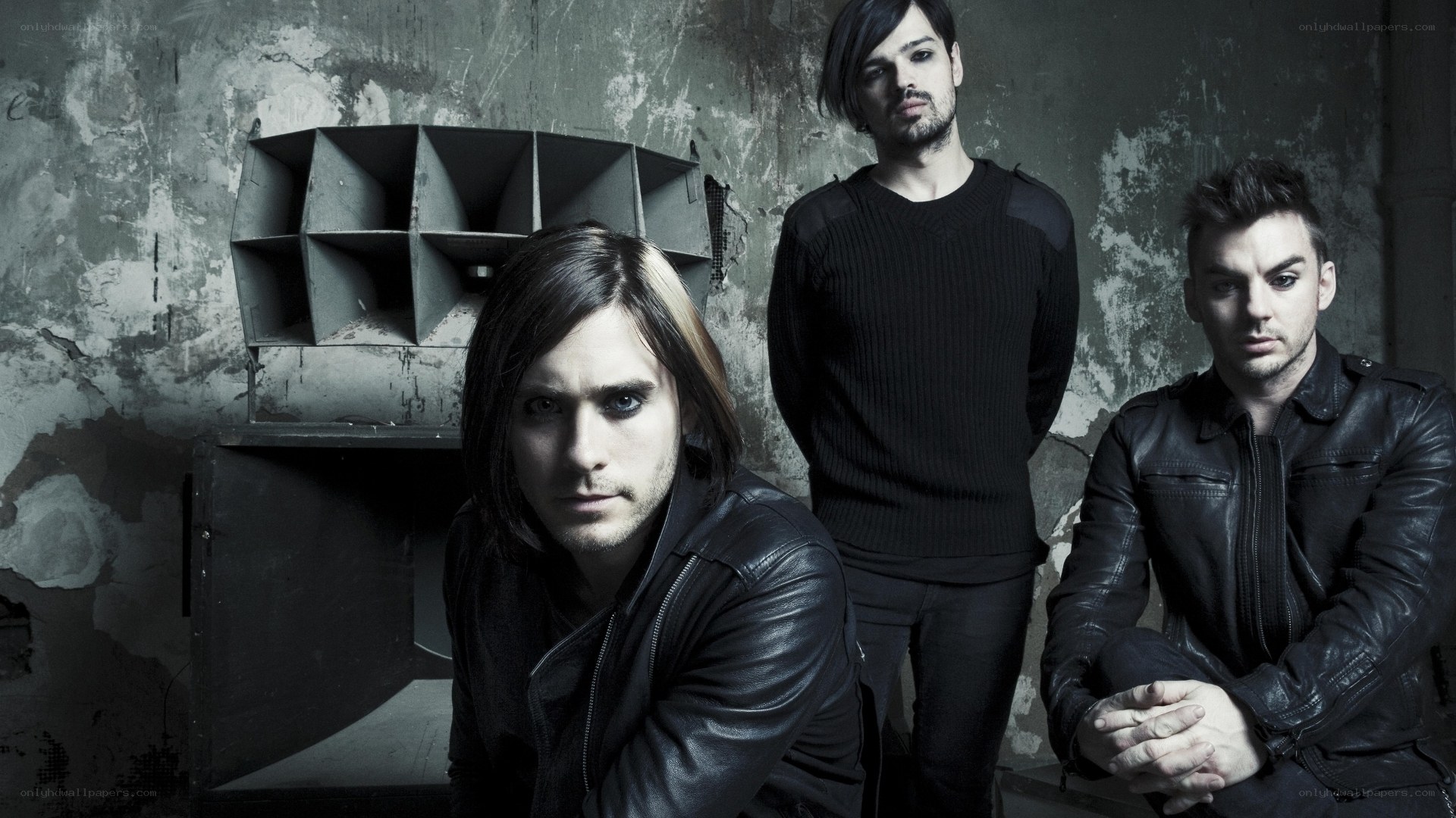 band members in industrial setting