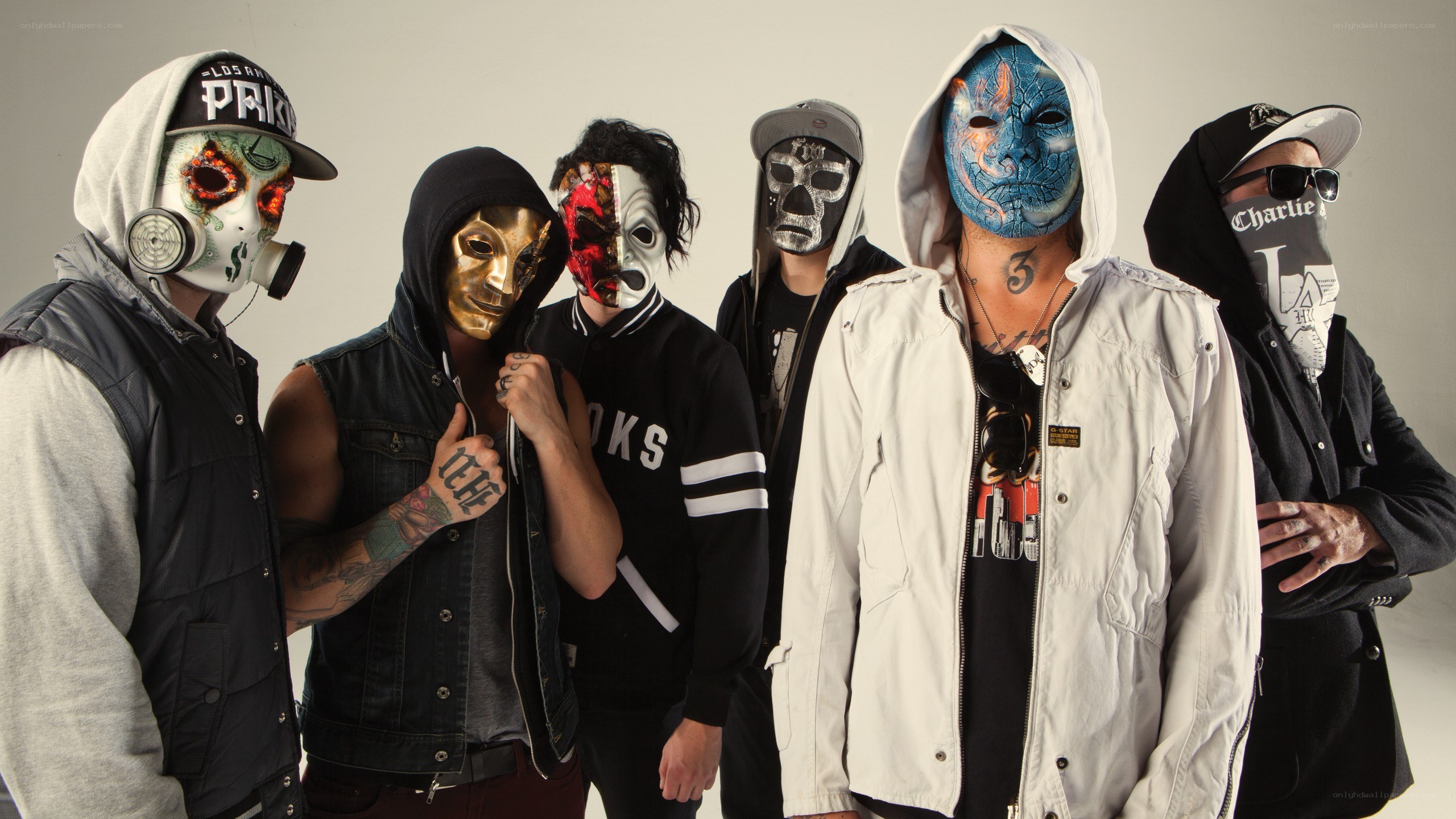 band members in masks