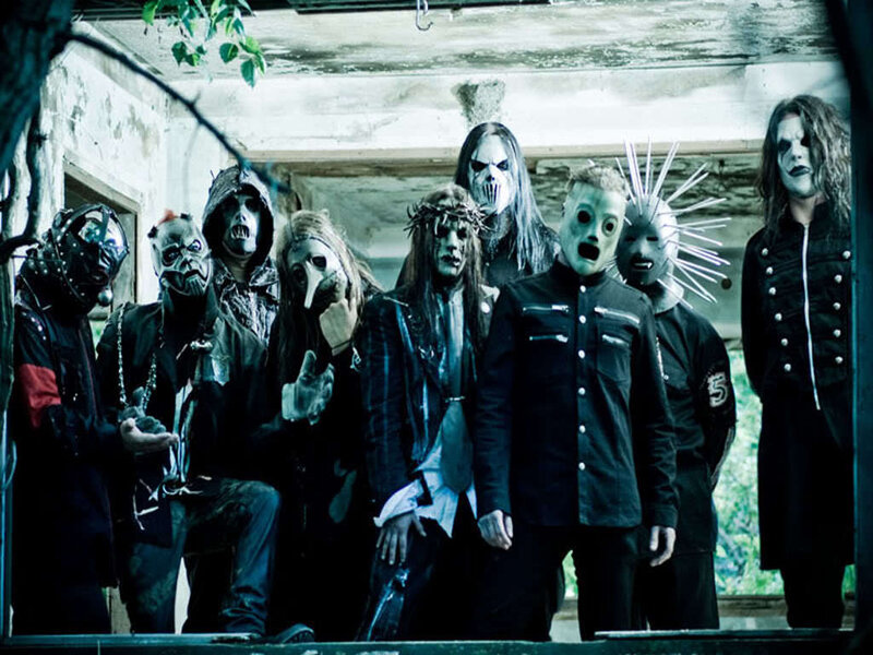 band members in masks and costumes