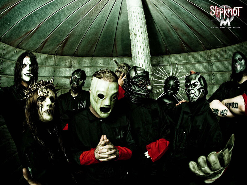 Band Members in Masks — Black, Dark, Intense