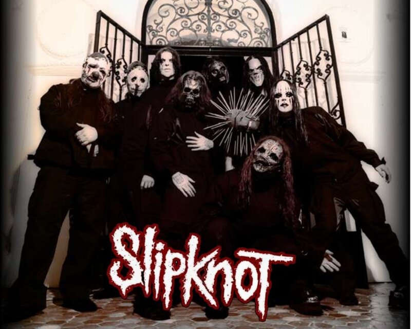 Band Members in Masks — Black, Dark, Photograph, Stairs