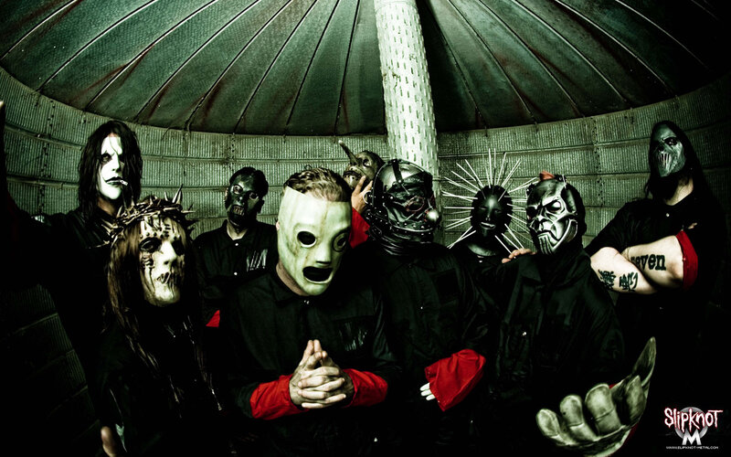 Band Members in Masks — Black, Dark