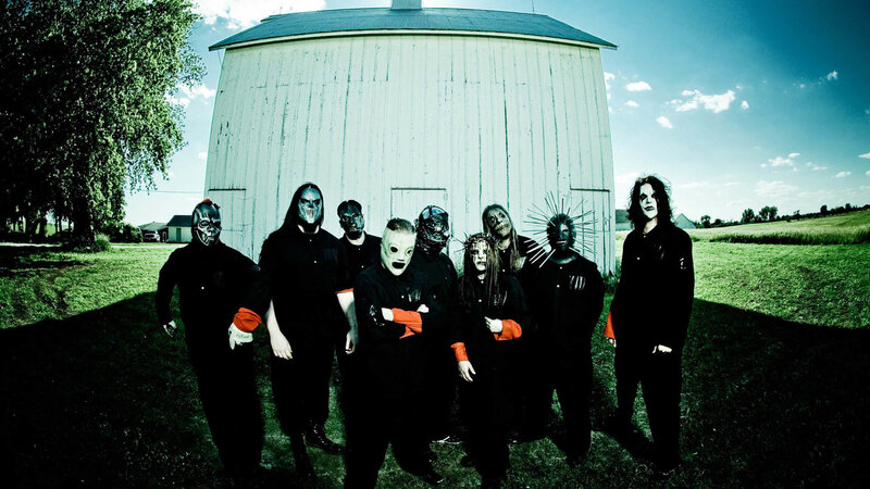 Band Members in Masks — Green