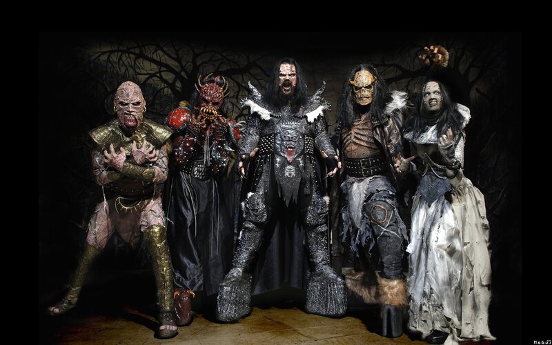 band members in monster costumes