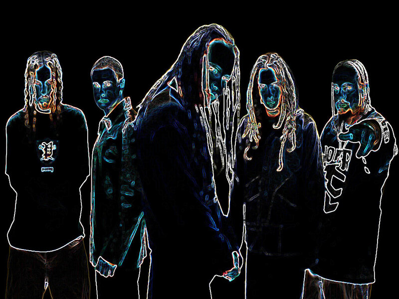 Band Members in Neon Outline