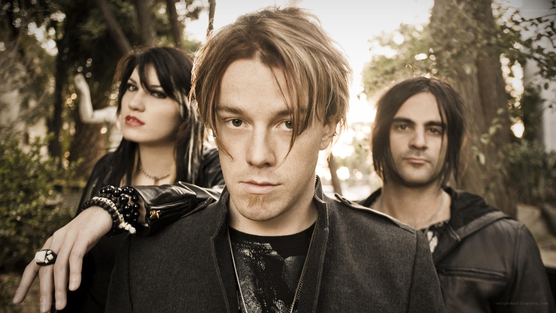 band members in park