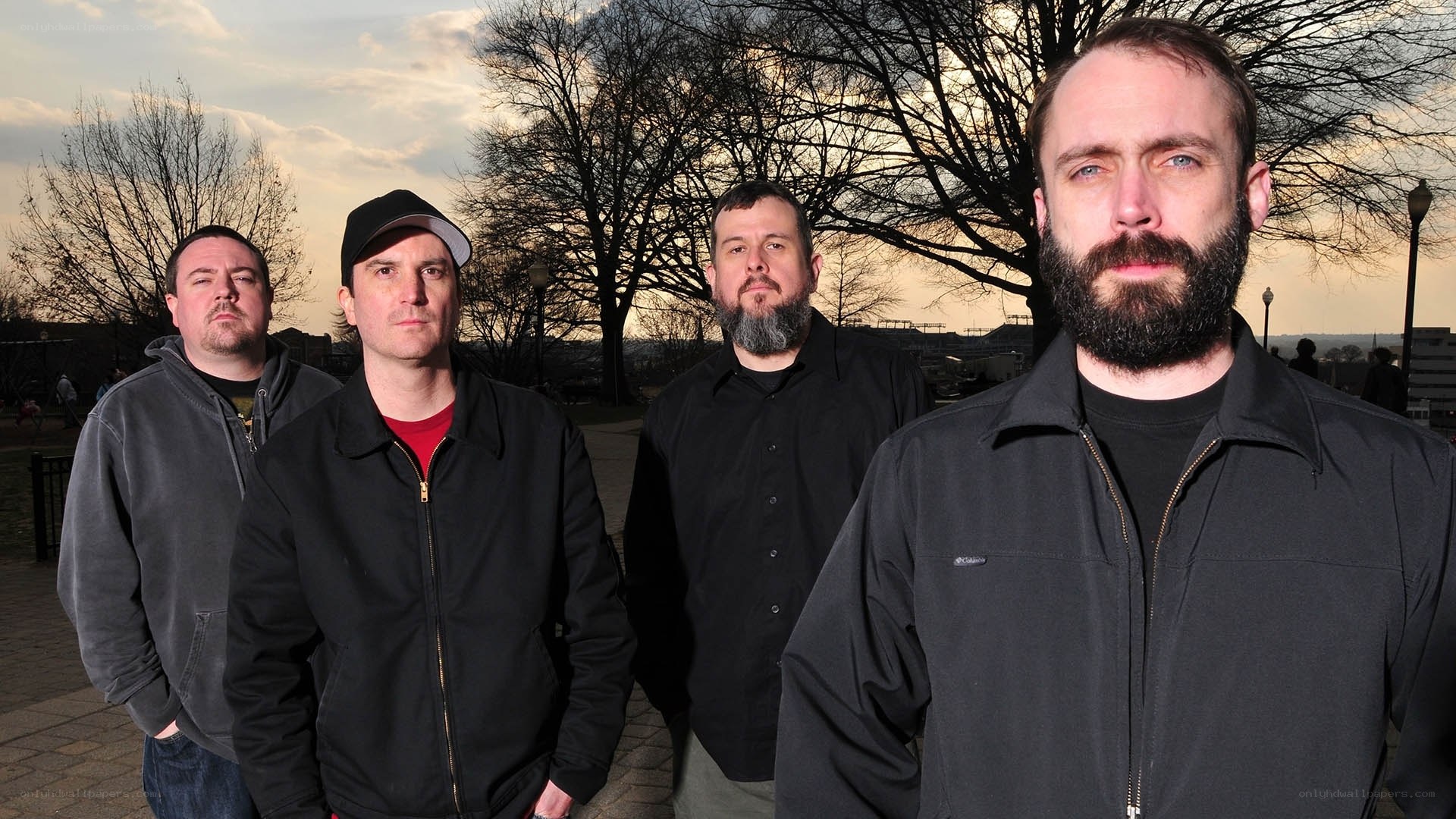 band members in park