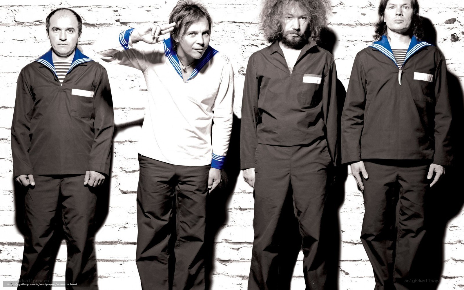 band members in sailor outfits