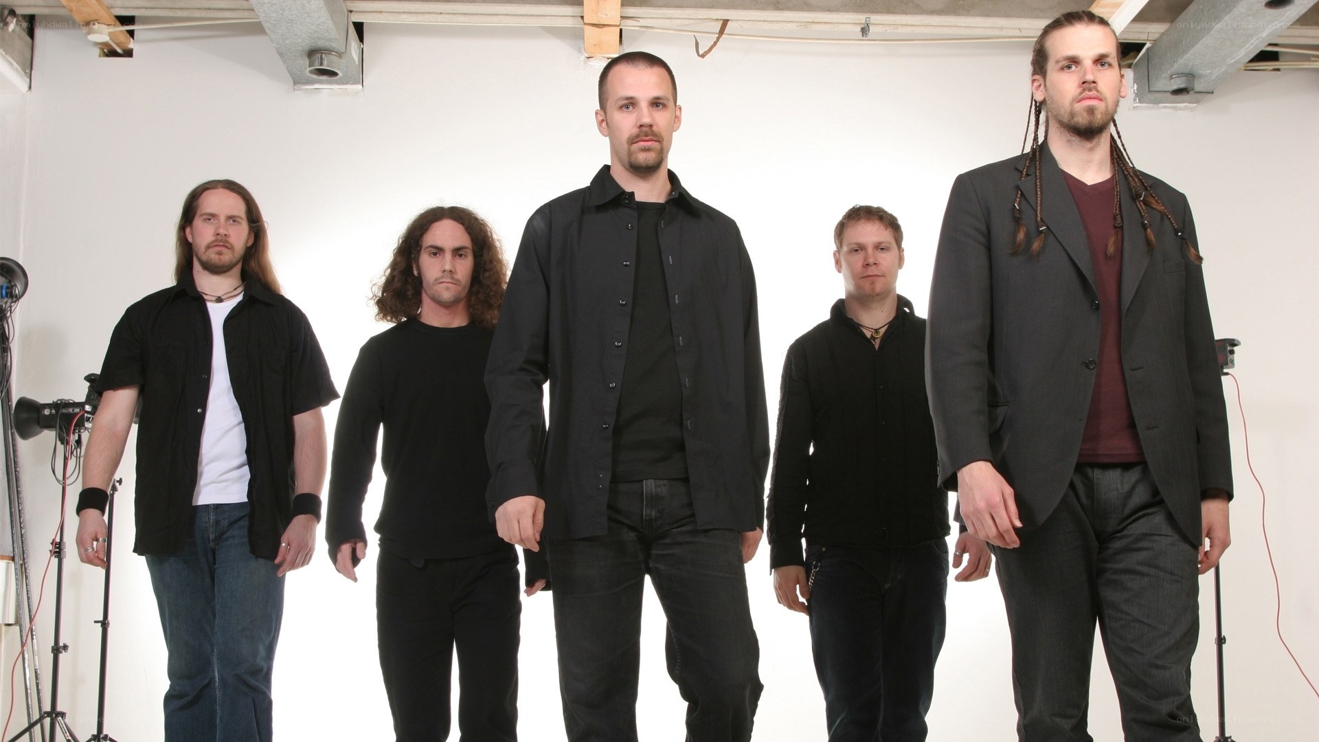 band members in studio