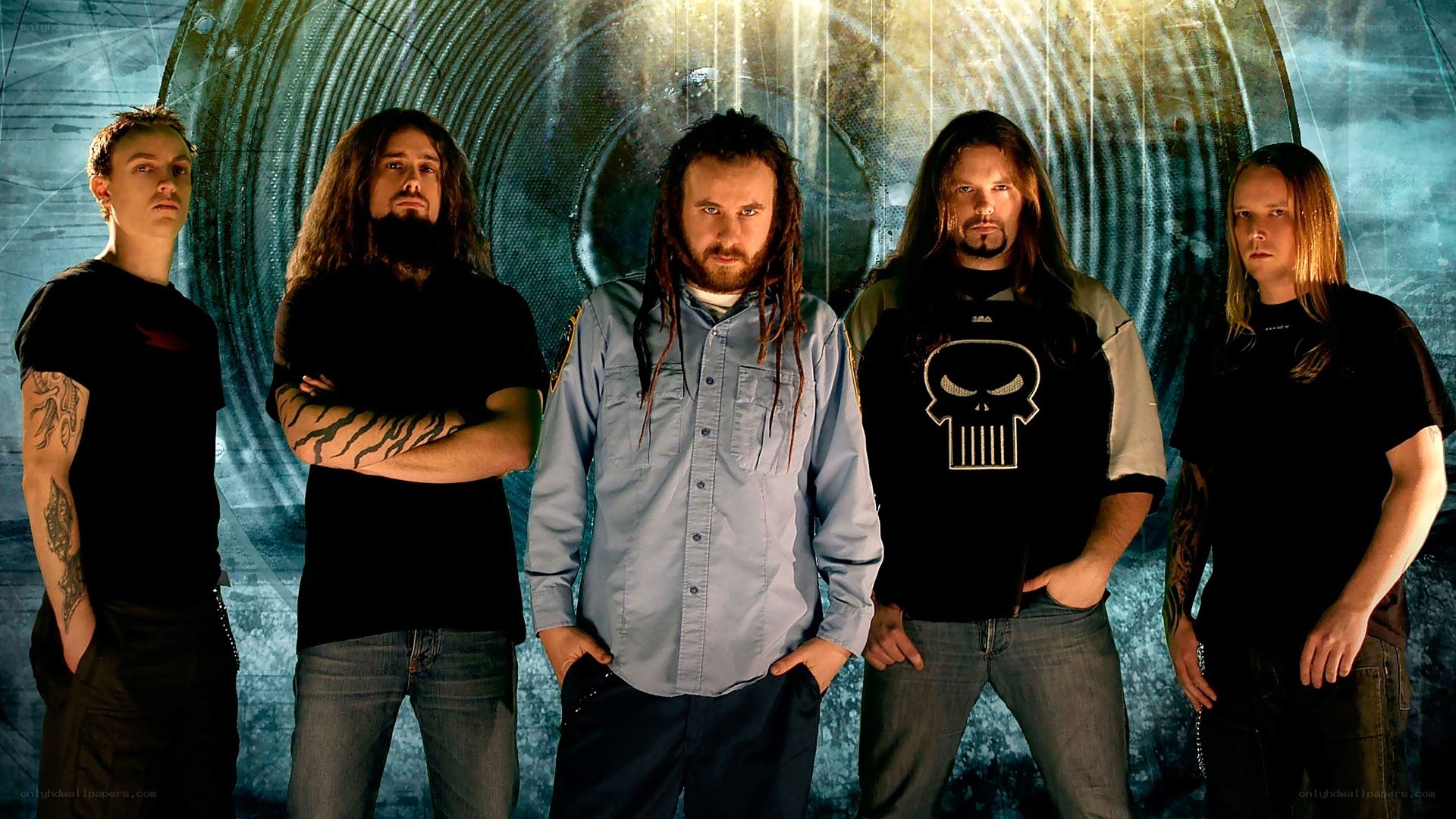 band members in studio photo