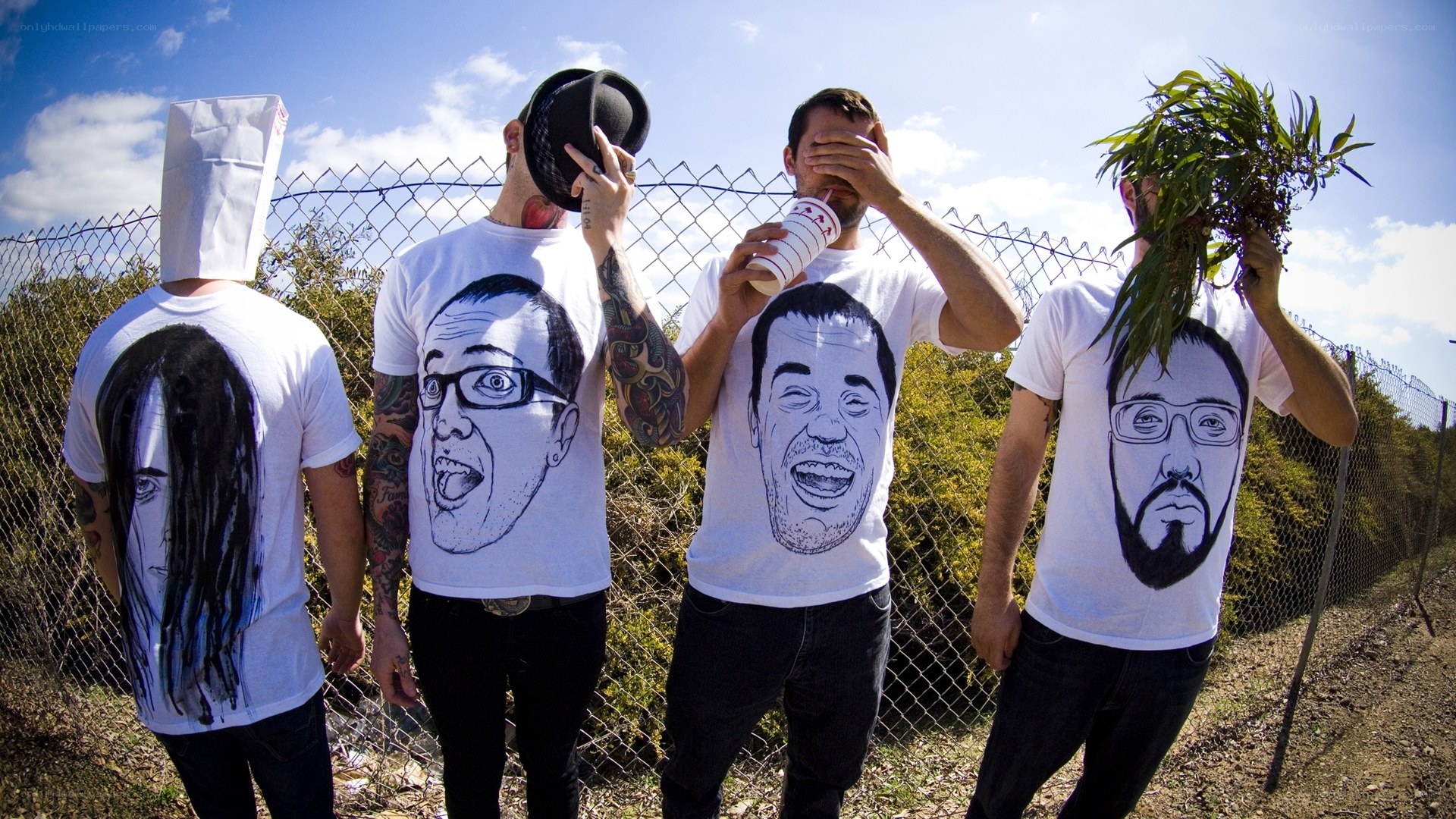 band members in t-shirts