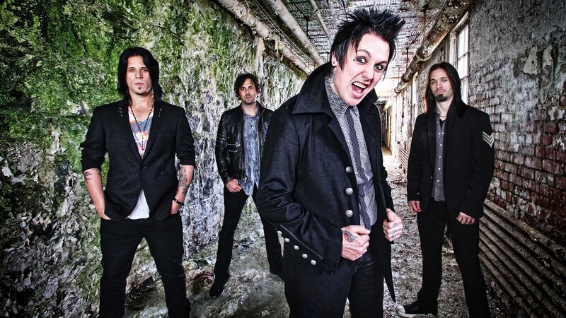 Band Members in Tunnel — Black, Dramatic