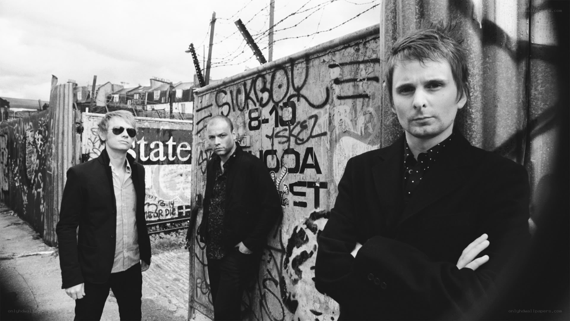 band members in urban setting