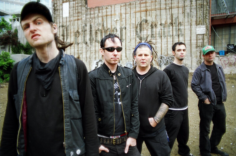 band members in urban setting