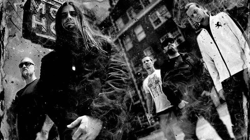 Band Members in Urban Setting — Black